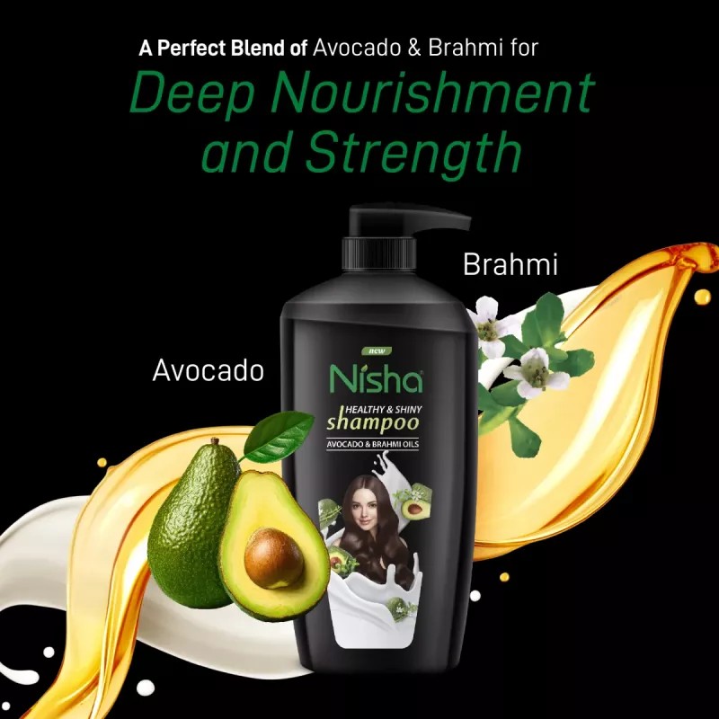 Nisha Avocado & Brahmi Oils Shampoo (650ml)