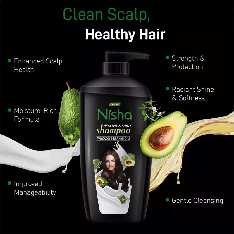 Nisha Avocado & Brahmi Oils Shampoo (650ml)