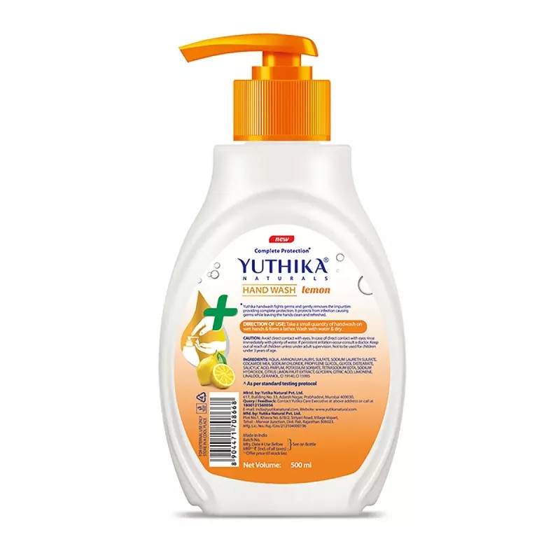 Yuthika Handwash Lemon (500ml)