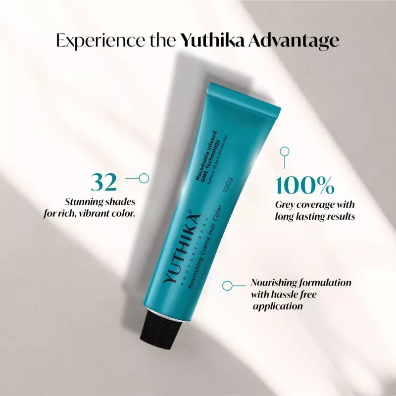 Yuthika 9.0 Very Light Blonde Hair Colour + Developer 40 Volume 12% (Hair Color 100g + Developer 150ml) (1Pack)