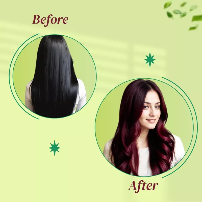 Nashi Triple Refined Henna Powder Burgundy Color (500g)