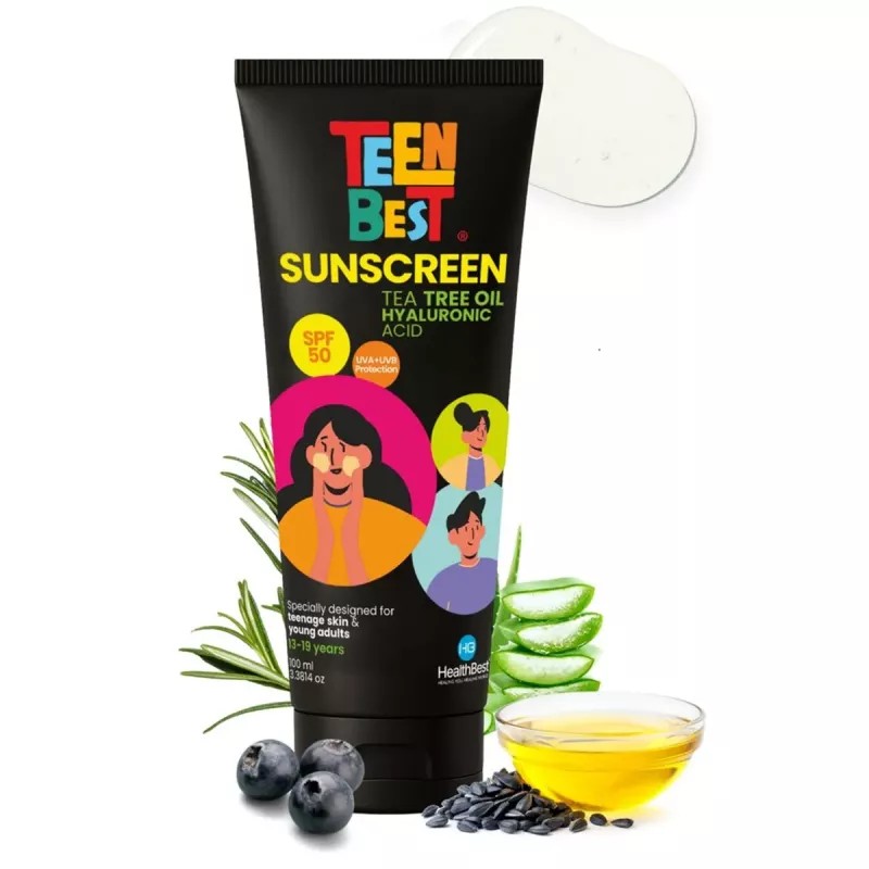 HealthBest TeenBest Sunscreen SPF 50 PA++++ (100ml)