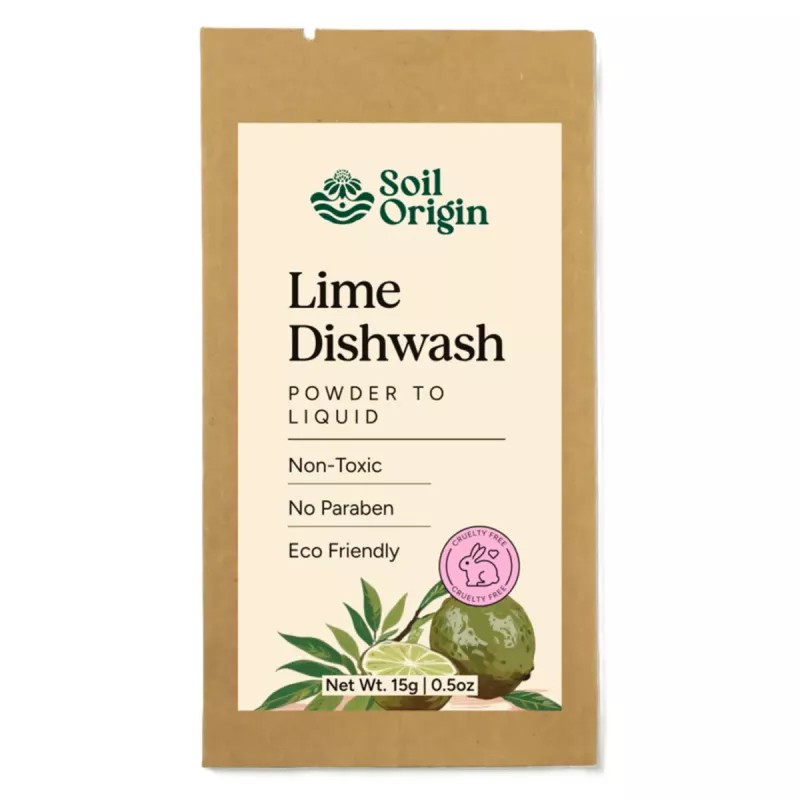 Soil Origin Lime Dishwash (Powder To Liquid) (250ml)