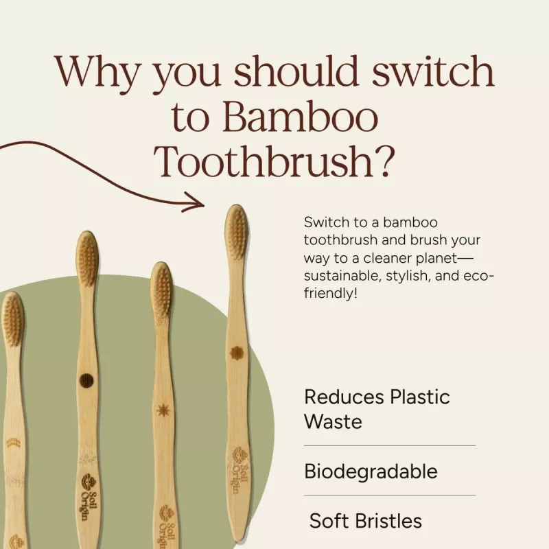 Soil Origin Ultra Soft Bamboo Toothbrush (4pcs)
