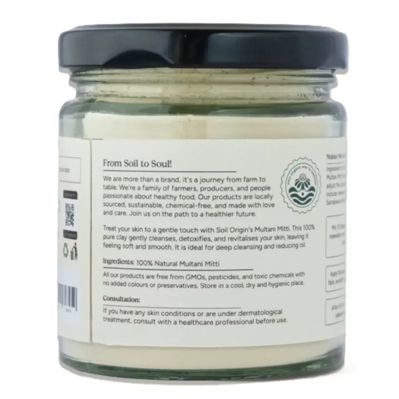 Soil Origin Multani Mitti Powder (Earth Fuller) (100g)