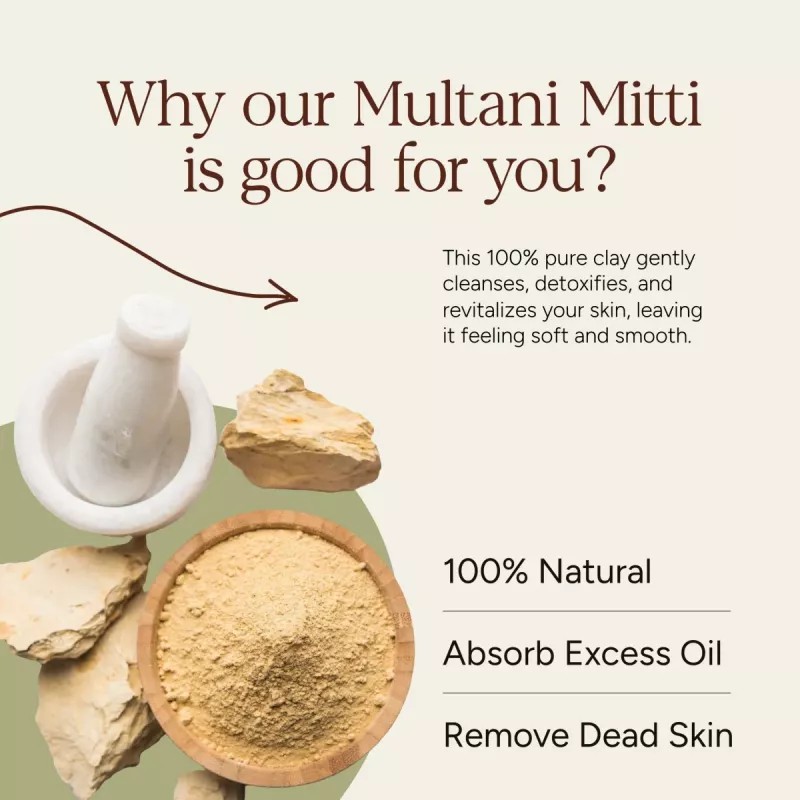 Soil Origin Multani Mitti Powder (Earth Fuller) (100g)