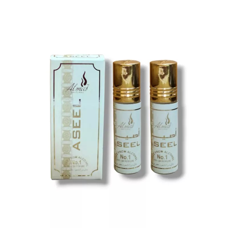 Almas Aseel Roll-On Perfume Free From Alcohol (8ml, Pack of 2)