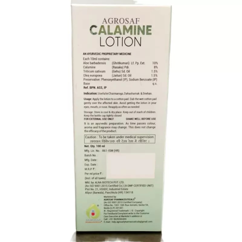 Agrosaf Pharmaceuticals Calamine Lotion (100ml)
