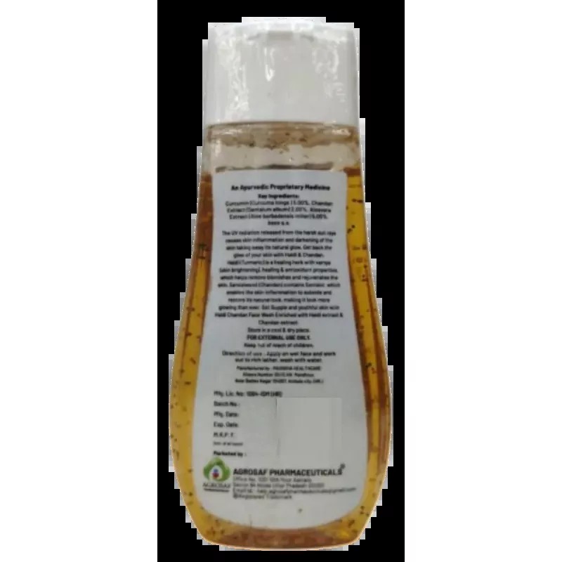 Agrosaf Pharmaceuticals Skin Brightening Haldi & Chandan Face Wash (100ml)