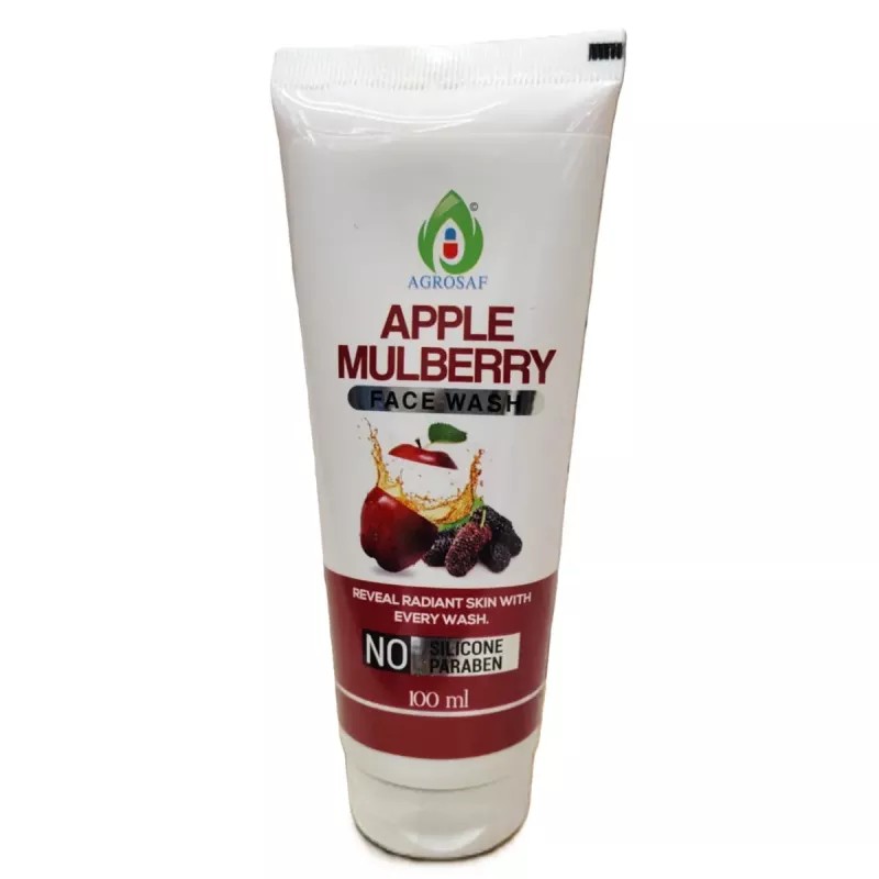 Agrosaf Pharmaceuticals Apple Mulberry Face Wash (100ml)
