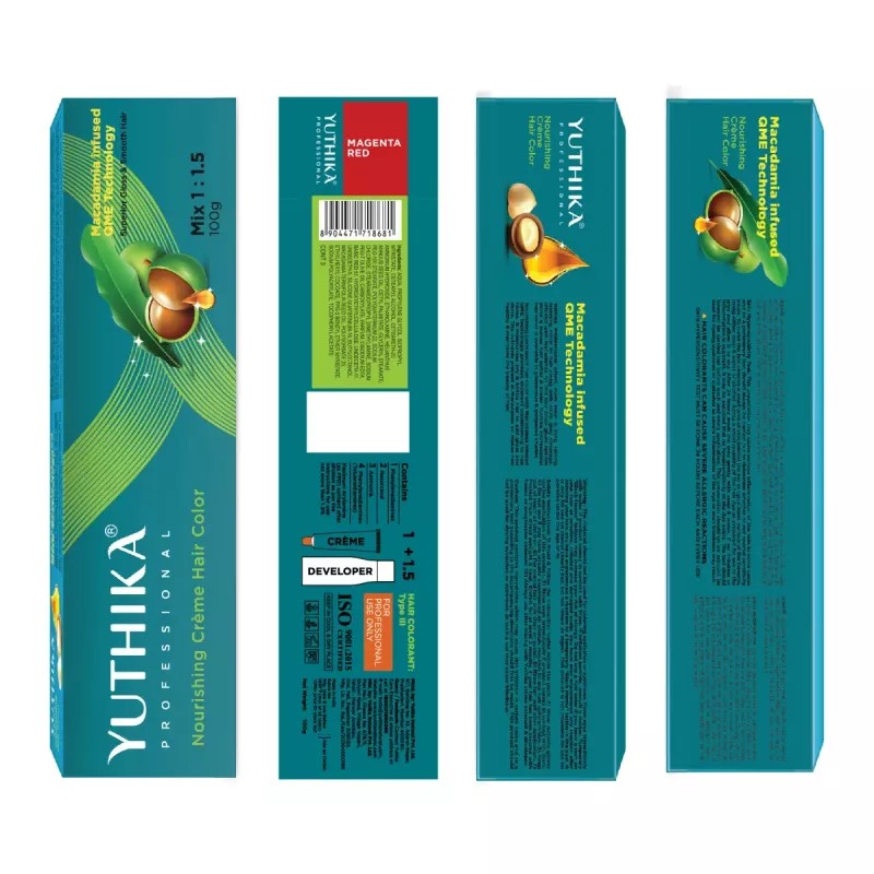 Yuthika Creme Hair Color Tube Magenta Red (100g)