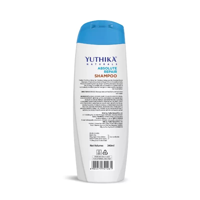 Yuthika Total Nourishing Hair Solutions Shampoo Absolute Repair (340ml)