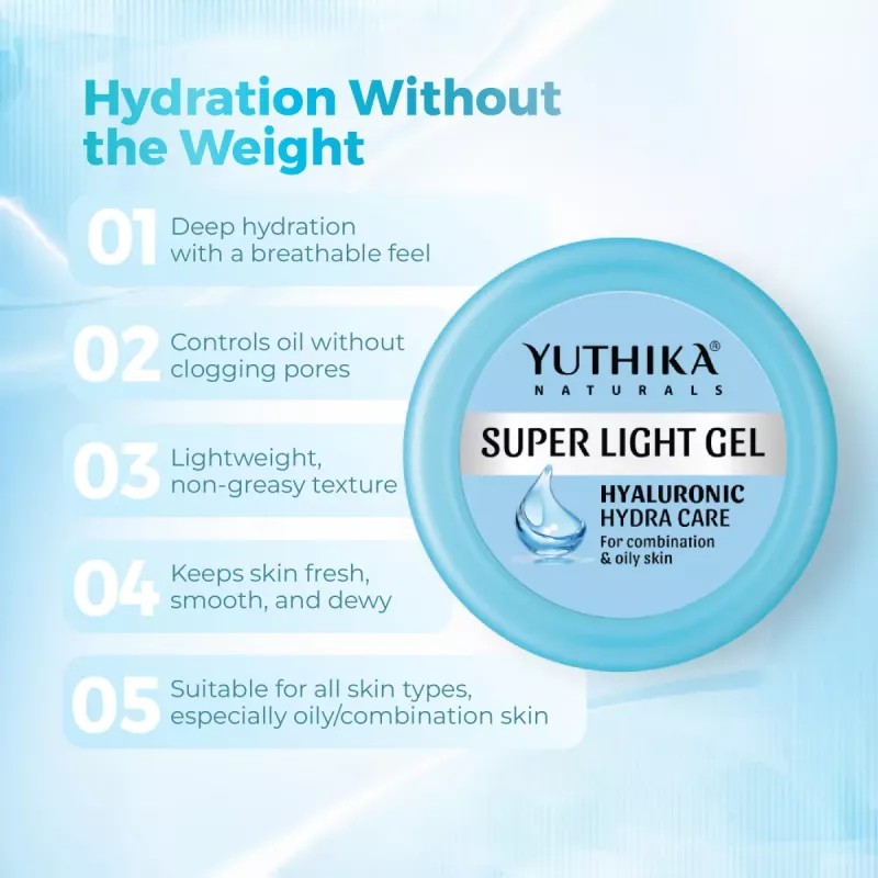 Yuthika Super Light Gel Face Moisturizer With Hyaluronic Acid (50ml)