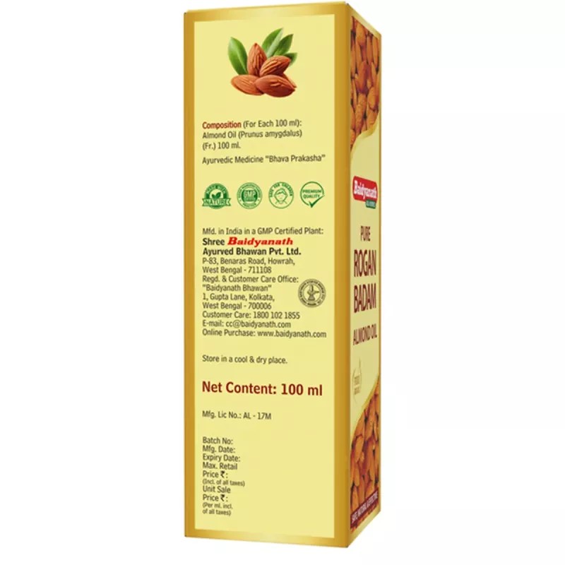 Baidyanath (Kolkata) Rogan Badam Almond Oil (100ml)