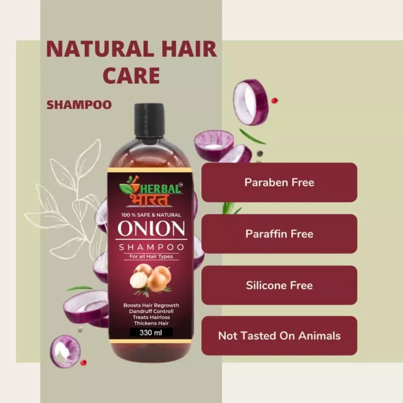 Herbal Bharat Onion Hair Shampoo (330ml)