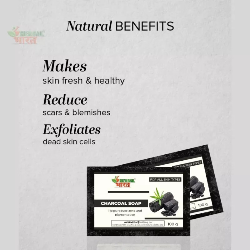 Herbal Bharat Charcoal Soap (100ml)