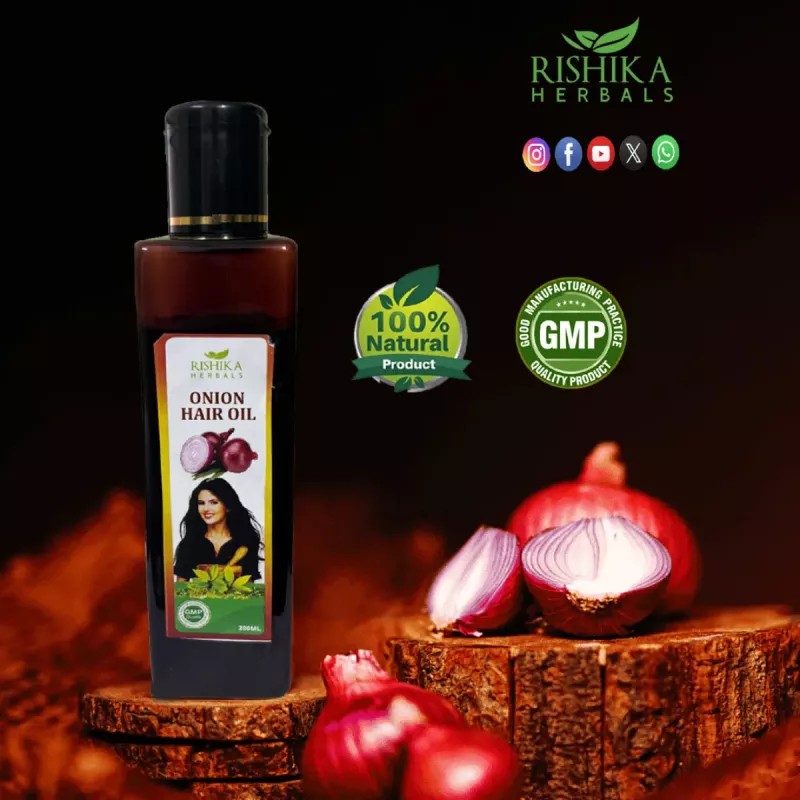 Rishika Herbals Onion Hair Oil (200ml)