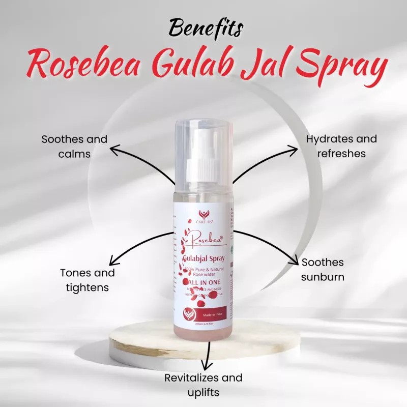 Care Us Rosebea Gulabjal Spray (200ml, Pack of 2)
