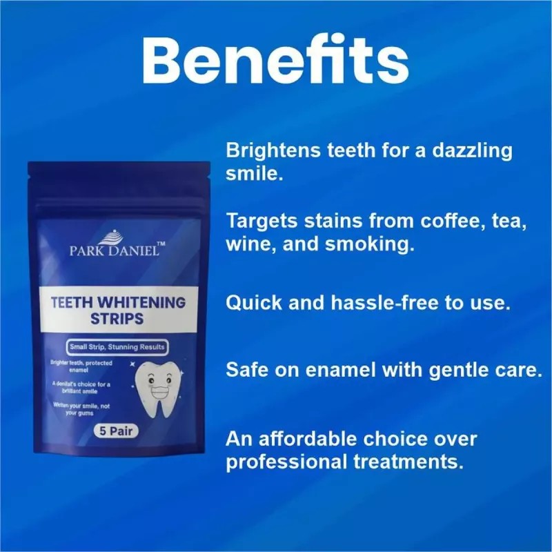 Park Daniel Teeth Whitening Strips (5Strip, Pack of 2)