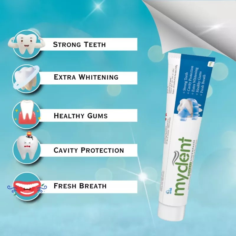 Arlak Biotech Mydent Herbal Toothpaste (100g, Pack of 3)