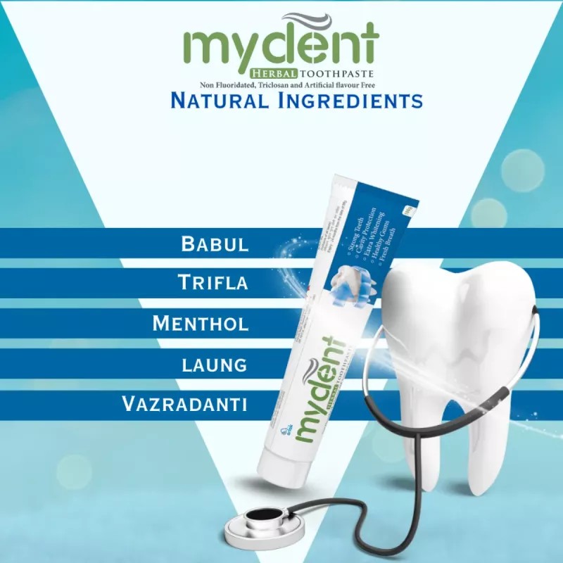 Arlak Biotech Mydent Herbal Toothpaste (100g, Pack of 4)