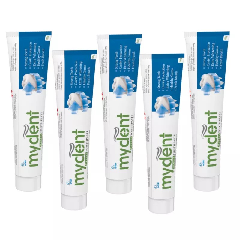 Arlak Biotech Mydent Herbal Toothpaste (100g, Pack of 5)