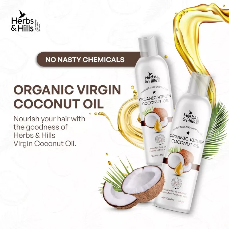 Herbs and Hills Organic Virgin Coconut Oil (300ml)