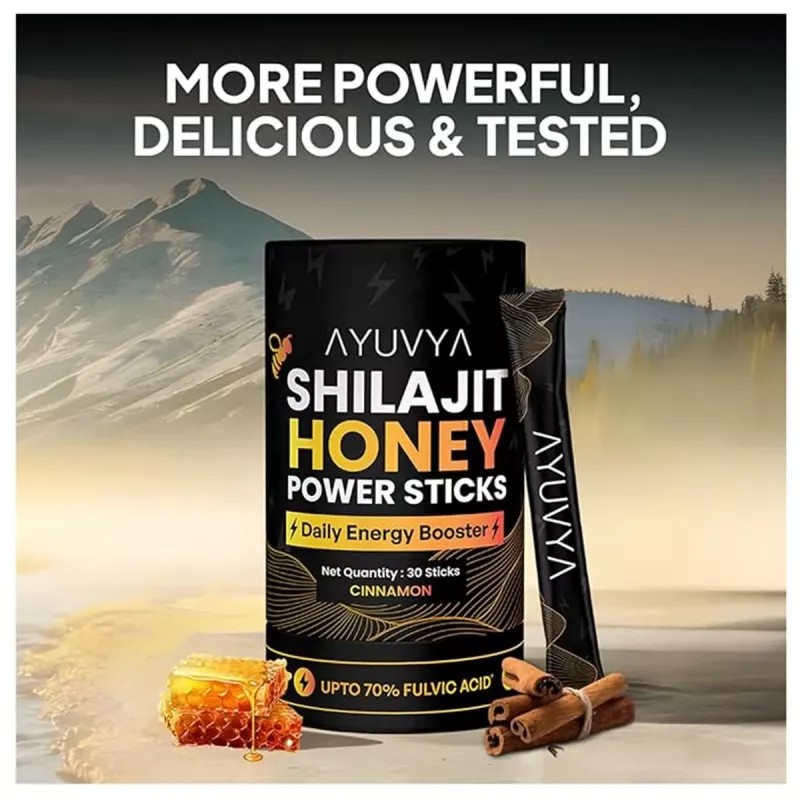 Ayuvya Shilajit Honey Sticks (Cinnamon) (30Stick)