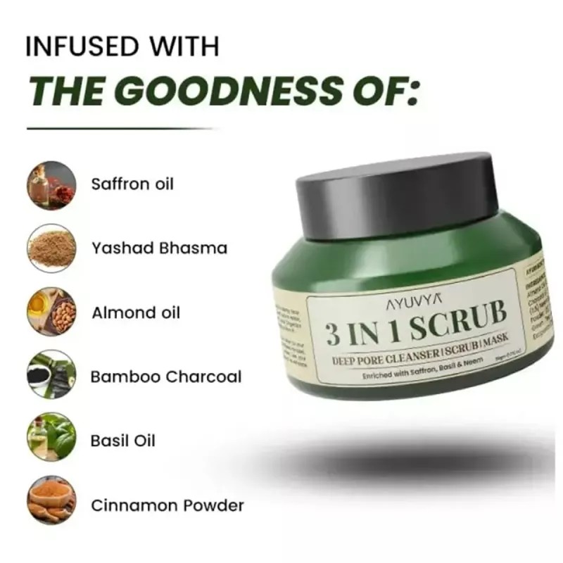 Ayuvya 3 in 1 Deep Pore Cleanser (50g)