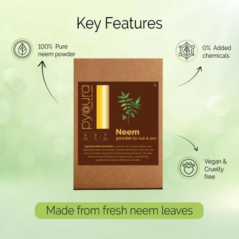 Pyoura Neem Powder For Hair & Skin (100g)