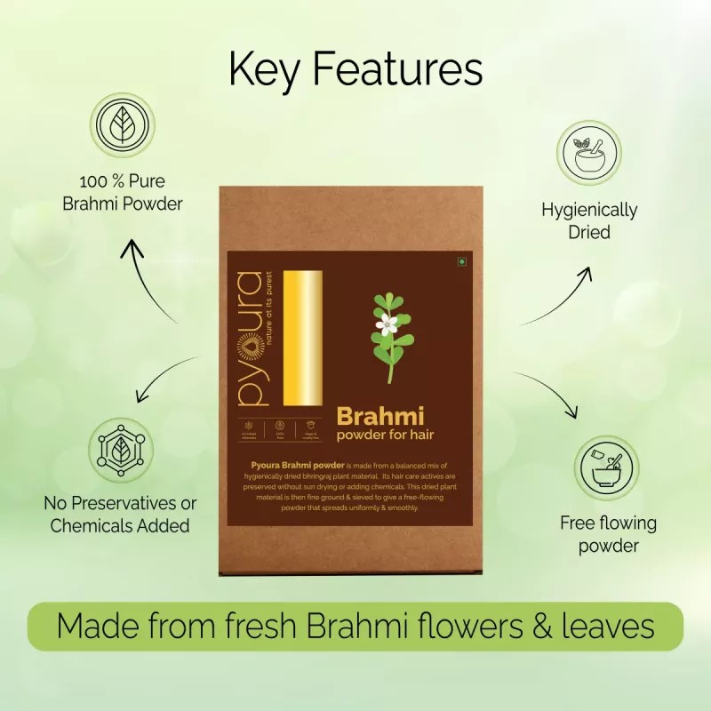 Pyoura Brahmi Powder For Hair (200g)