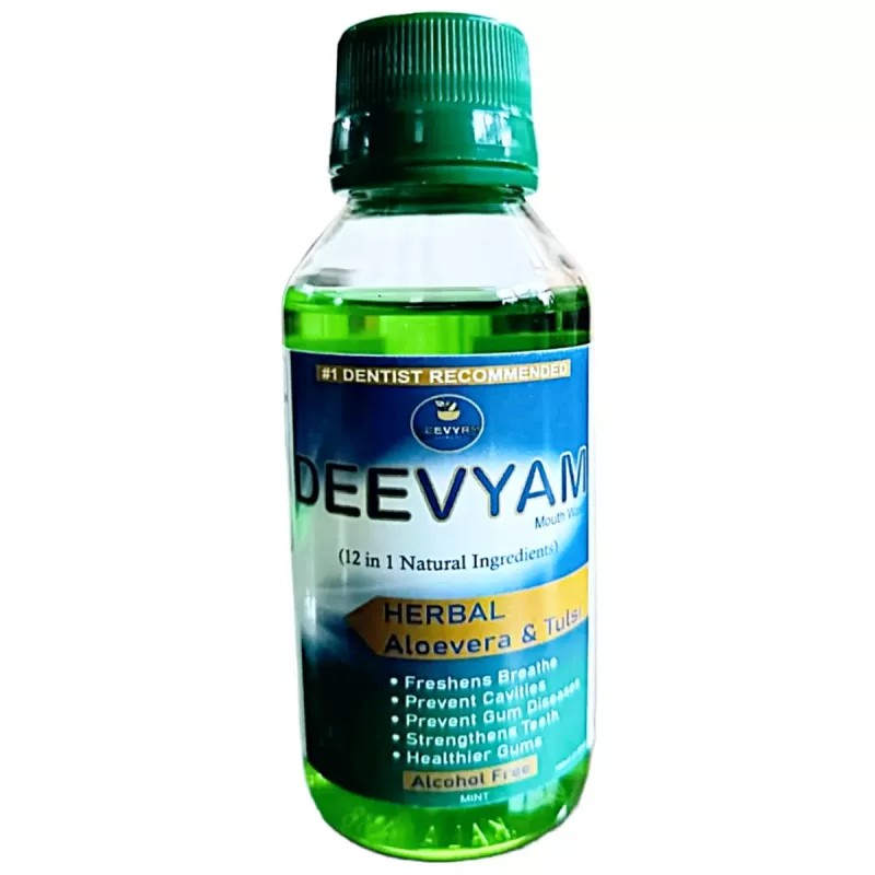 Deevyam Herbal Aloevera & Tulsi Mouthwash (100ml)