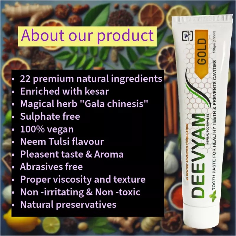 Deevyam Herbal Gold Toothpaste (100g)