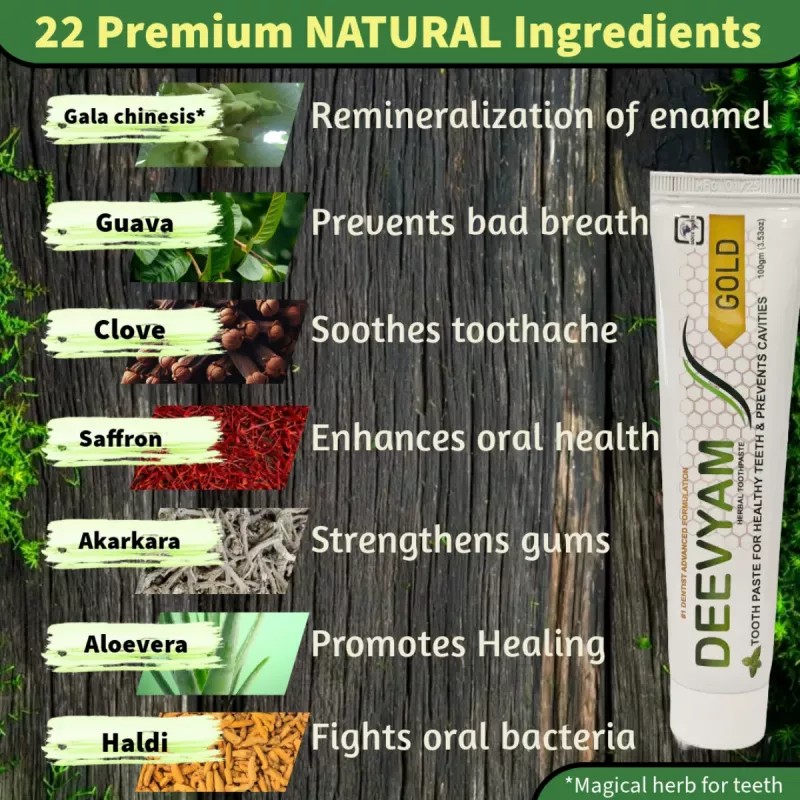 Deevyam Herbal Gold Toothpaste (100g)