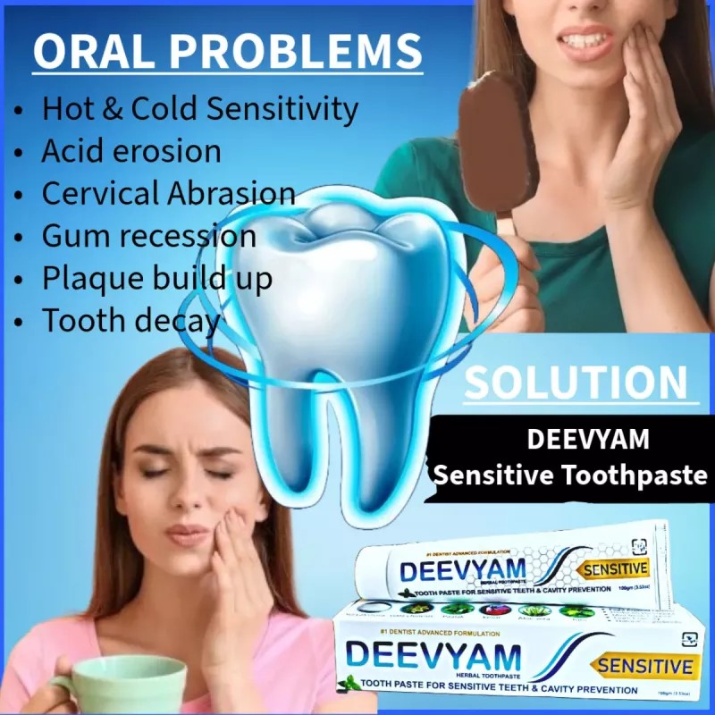 Deevyam Herbal Sensitive Toothpaste (100g, Pack of 2)