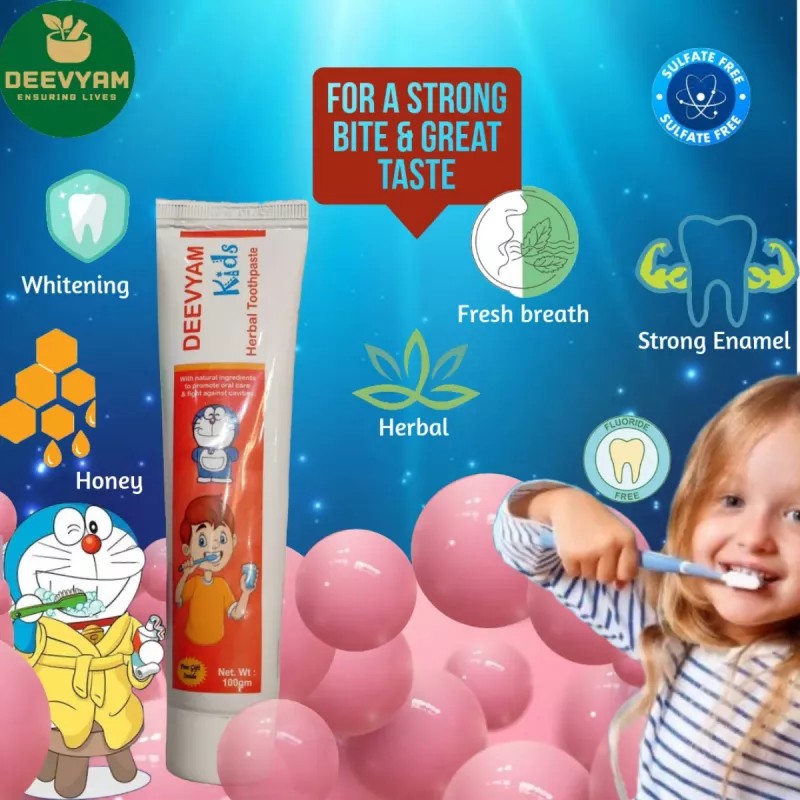 Deevyam Kids Herbal Toothpaste (100g, Pack of 2)