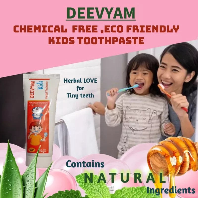 Deevyam Kids Herbal Toothpaste (100g, Pack of 2)