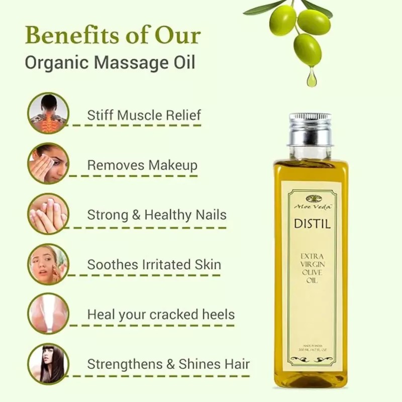 Aloe Veda Distil Extra Virgin Olive Oil (200ml)