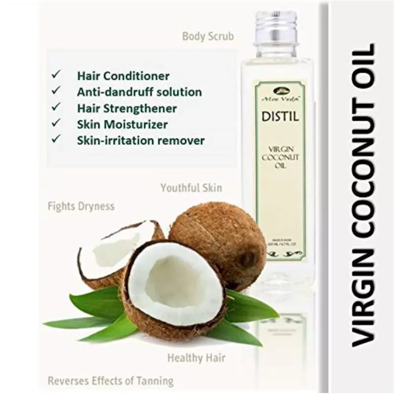 Aloe Veda Distil Virgin Coconut Oil (200ml)