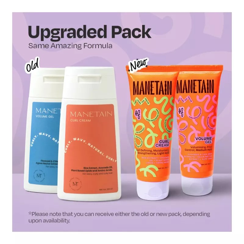 Manetain Volume Gel & Curl Cream (100ml Each) (1Pack)
