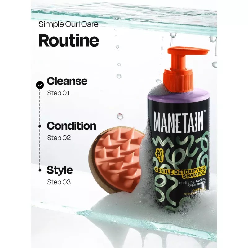 Manetain Gentle Detoxifying Shampoo with Charcoal (237ml)