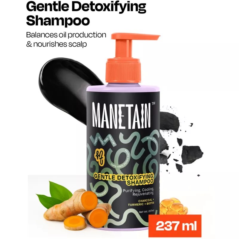 Manetain Gentle Detoxifying Shampoo with Charcoal (237ml)