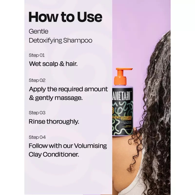 Manetain Gentle Detoxifying Shampoo with Charcoal (237ml)