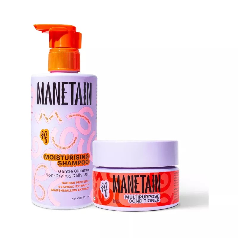Manetain Moisturizing Shampoo & Multipurpose Conditioner (Shampoo 237ml + Conditioner 200g) (1Pack)