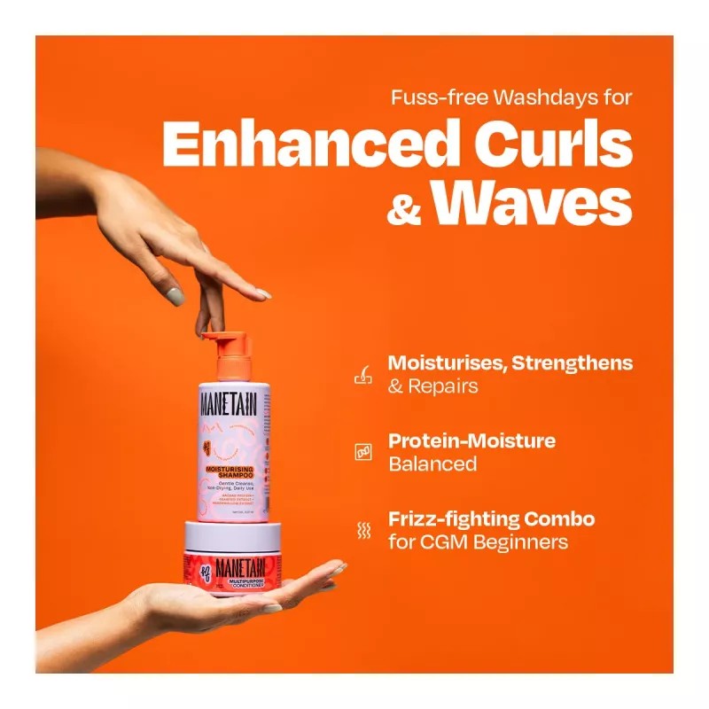 Manetain Moisturizing Shampoo & Multipurpose Conditioner (Shampoo 237ml + Conditioner 200g) (1Pack)