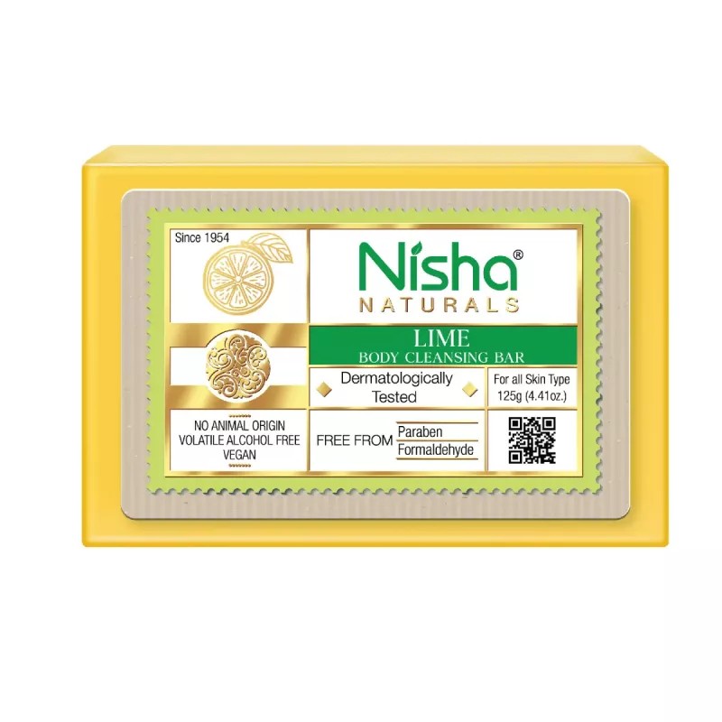 Nisha Lime Body Cleansing Bar (125g)