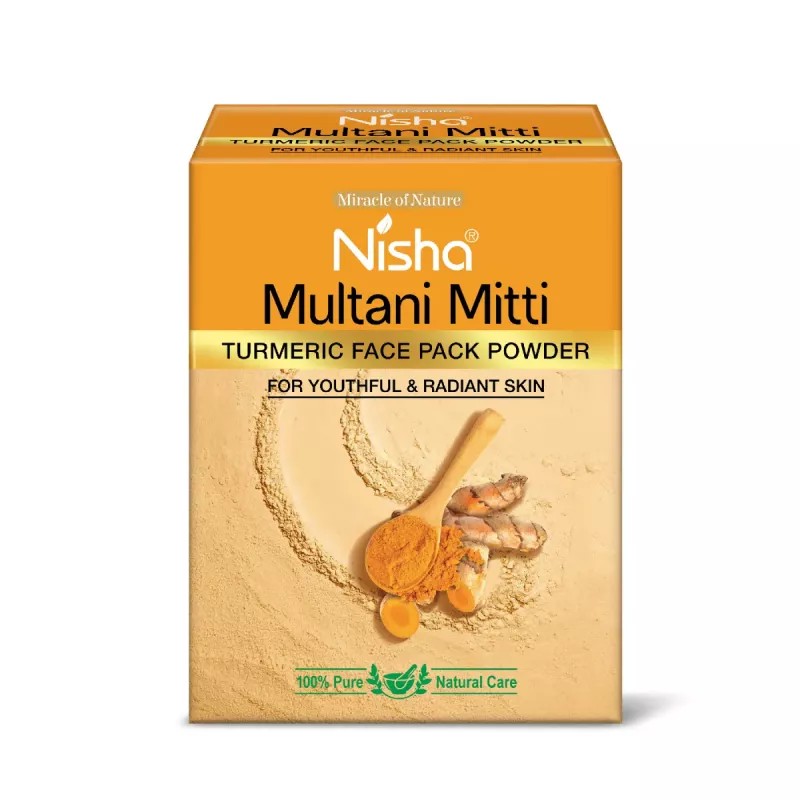 Nisha Multani Mitti Turmeric Face Pack Powder (100g, Pack of 3)