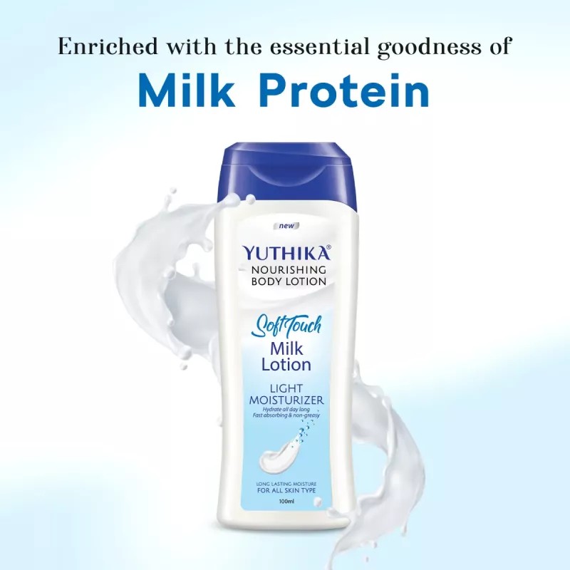 Yuthika Soft Touch Milk Lotion Light Moisturizer Body Lotion (100ml)