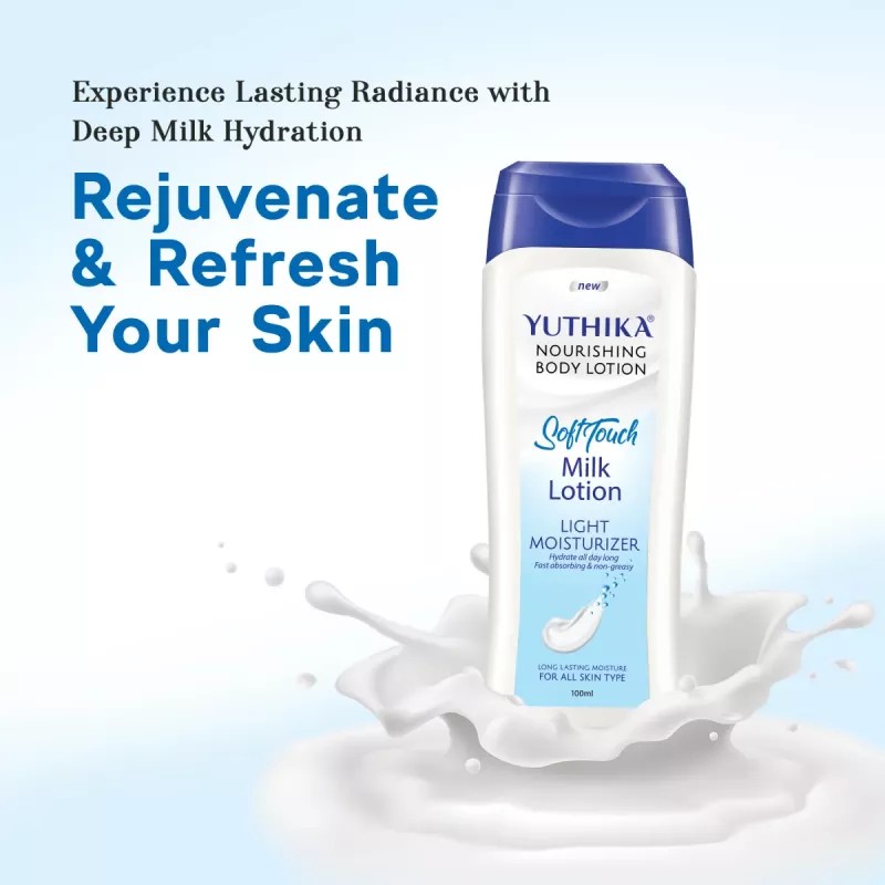 Yuthika Soft Touch Milk Lotion Light Moisturizer Body Lotion (100ml)