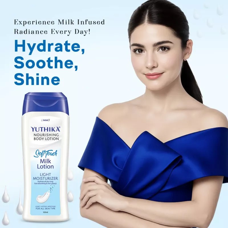Yuthika Soft Touch Milk Lotion Light Moisturizer Body Lotion (100ml)